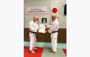 Remise du Shodan JKA pour Geoffrey