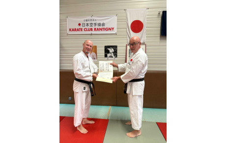 Remise du Shodan JKA pour Geoffrey